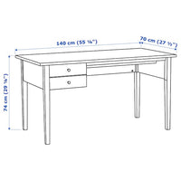 ARKELSTORP - Desk, black, 140x70 cm - best price from Maltashopper.com 60261037