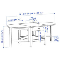 ARKELSTORP - Coffee table, black, 65x140x52 cm - best price from Maltashopper.com 30260807