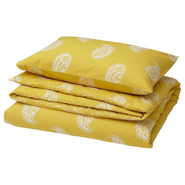 AROMATISK - Duvet cover and 2 pillowcases, yellow, , 240x220/50x80 cm - best price from Maltashopper.com 30565002