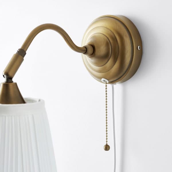 Ikea ÅRSTID Wall lamp - brass/white ,