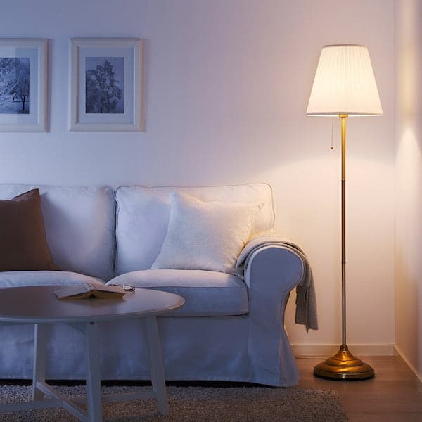 ÅRSTID Floor lamp - brass/white , - best price from Maltashopper.com 00321317