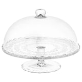 ARV BRÖLLOP serving stand with lid, clear glass, 29 cm