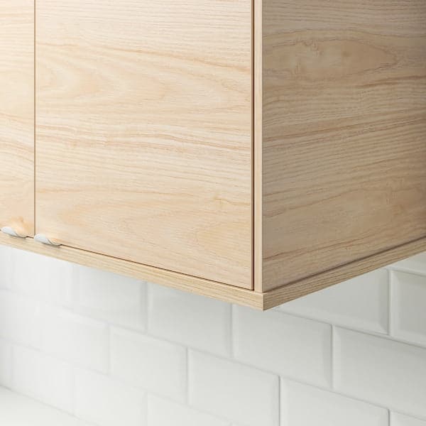 ASKERSUND - Rounded deco strip/moulding, light ash effect, 221 cm - best price from Maltashopper.com 80331850