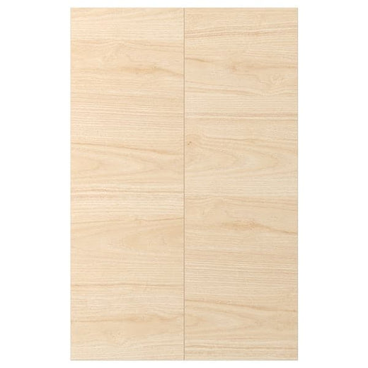 ASKERSUND 2-p door f corner base cabinet set, light ash effect, 25x80 cm