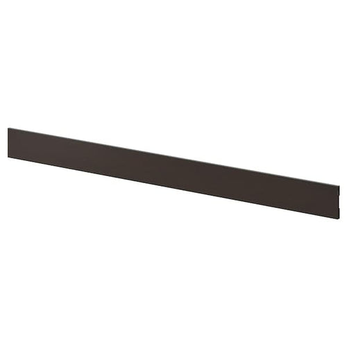 ASKERSUND - Plinth, dark brown ash effect, 220x8 cm