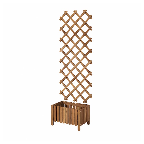 ASKHOLMEN - Planter/rampican stand, outdoor, dark brown