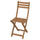 ASKHOLMEN chair, outdoor, foldable dark brown, 36x87x49 cm