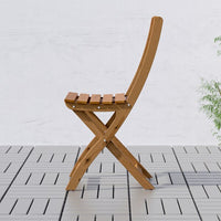 ASKHOLMEN - Chair, outdoor, foldable dark brown