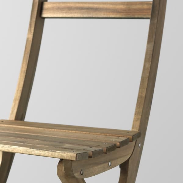 ASKHOLMEN Chair outdoor foldable light brown stained Best