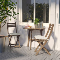 ASKHOLMEN - Chair, outdoor, foldable light brown stained - best price from Maltashopper.com 50240031