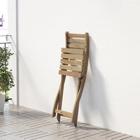 ASKHOLMEN - Chair, outdoor, foldable light brown stained - best price from Maltashopper.com 50240031