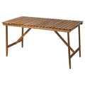 ASKHOLMEN table, outdoor, dark brown, 143x75 cm