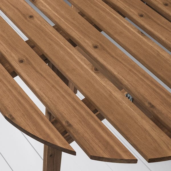 Ikea ASKHOLMEN - Table for wall, outdoor, folding dark brown, 70x44 cm