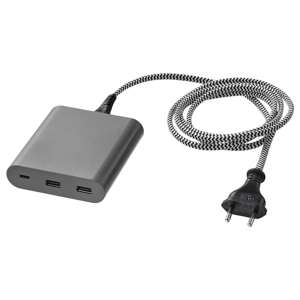 ÅSKSTORM USB Charger 40W - dark grey - Premium Power Adapter & Charger Accessories from Ikea - Just €25.99! Shop now at Maltashopper.com