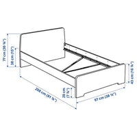 ASKVOLL Bed structure - white/Leirsund 90x200 cm - best price from Maltashopper.com 69262438
