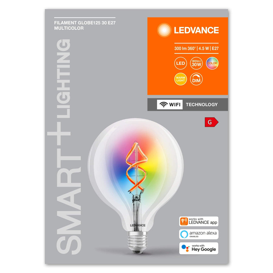 Bricocenter LED BULB SMART E27=30W GLOBE TRANSPARENT RGBW