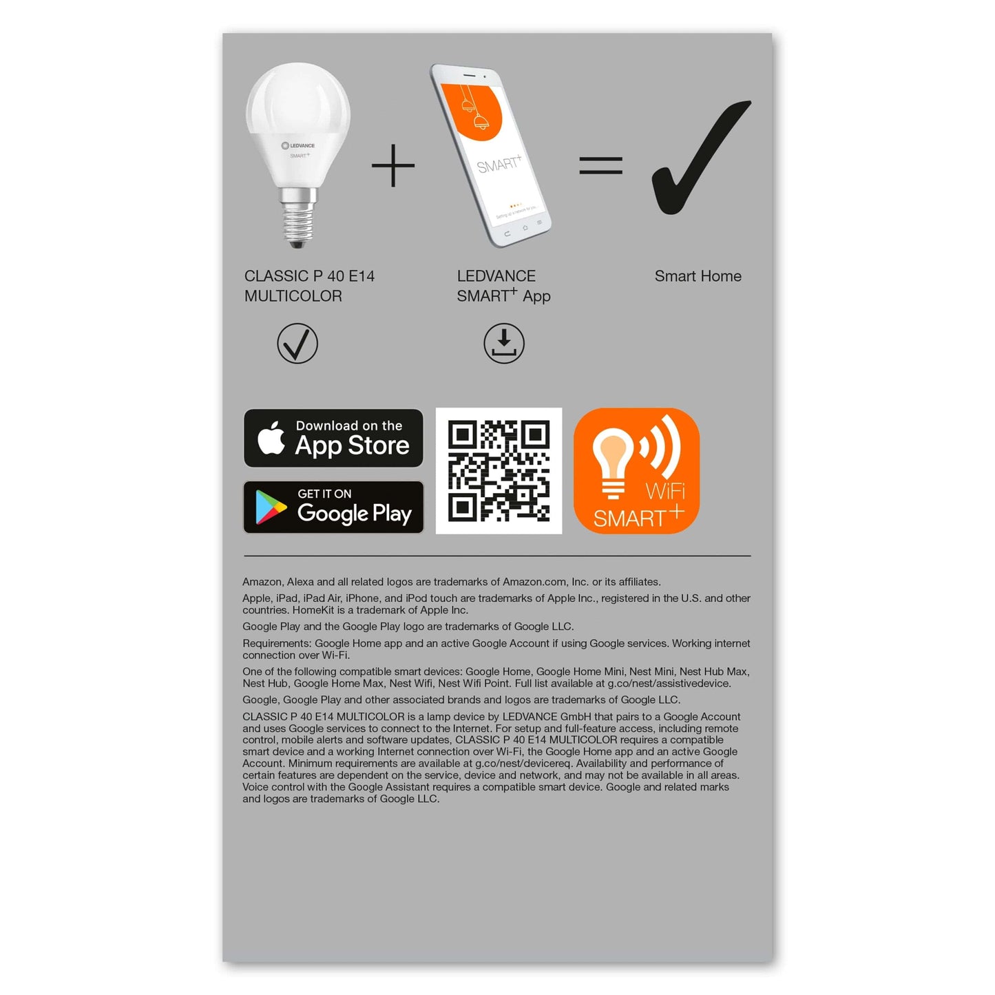 Bricocenter LED BULB SMART E14=40W FROSTED SPHERE RGBW