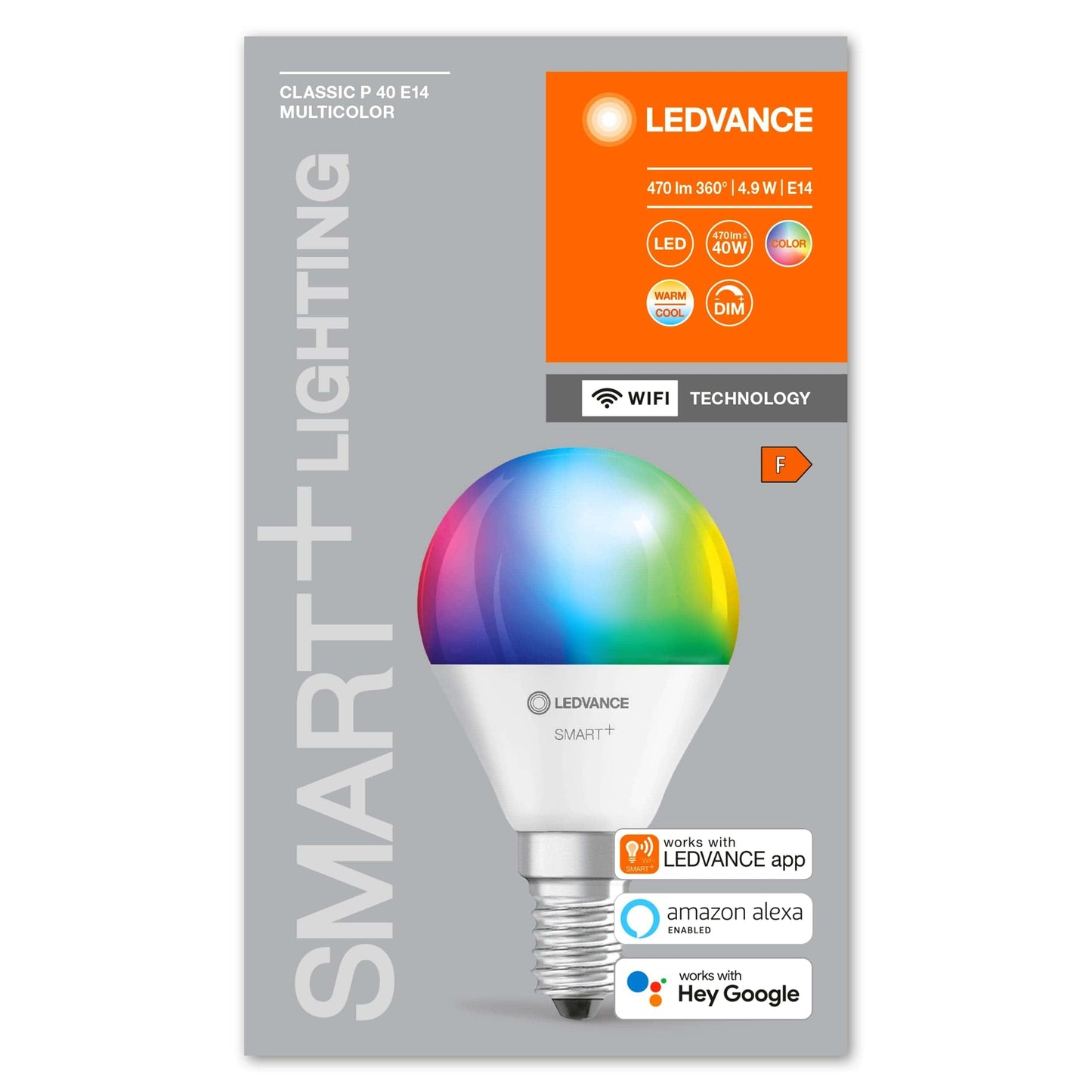 Bricocenter LED BULB SMART E14=40W FROSTED SPHERE RGBW