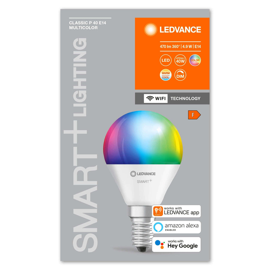 Bricocenter LED BULB SMART E14=40W FROSTED SPHERE RGBW