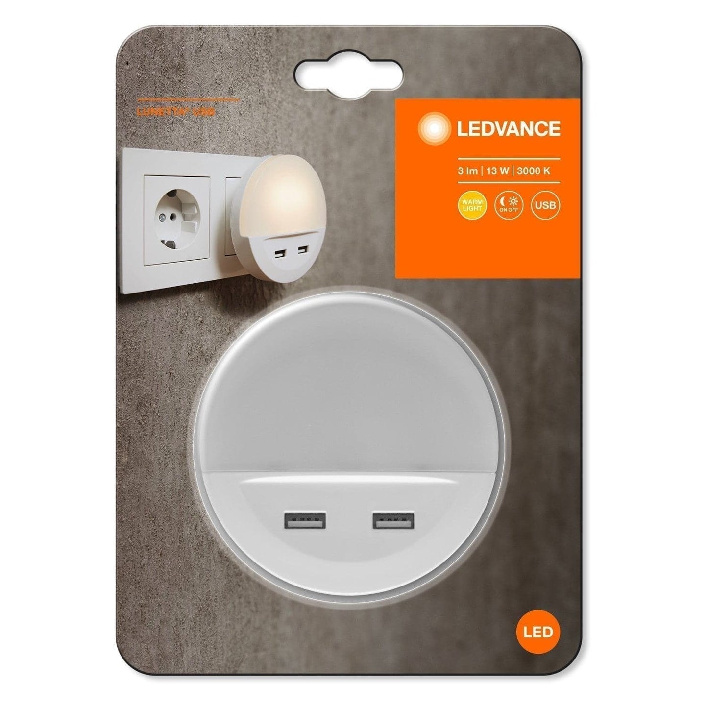 NIGHT LIGHT BEZEL PLASTIC WHITE LED 13W WARM LIGHT