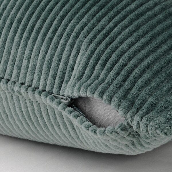 Ikea ÅSVEIG - Cushion cover, dark grey-turquoise, 40x58 cm