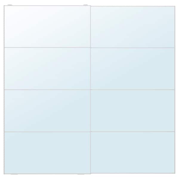 AULI - Pair of sliding doors, mirror glass, 200x201 cm - best price from Maltashopper.com 09437912