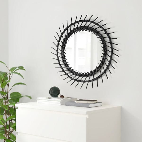 AUSTBÖ - Mirror, black, 63 cm - best price from Maltashopper.com 10534040