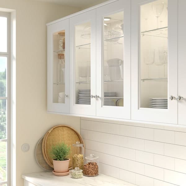 AXSTAD - Glass door, matt white - Premium Kitchen & Dining Furniture Sets from Ikea - Just €53.99! Shop now at Maltashopper.com