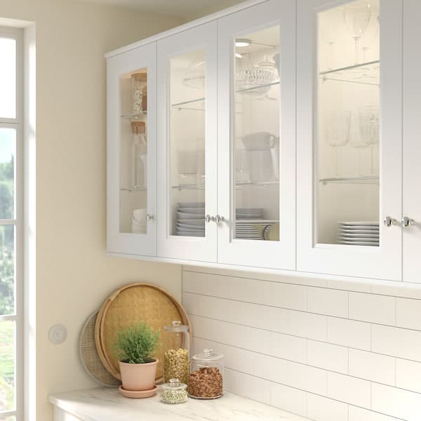 AXSTAD - Glass door, matt white, 40x80 cm - best price from Maltashopper.com 80408793