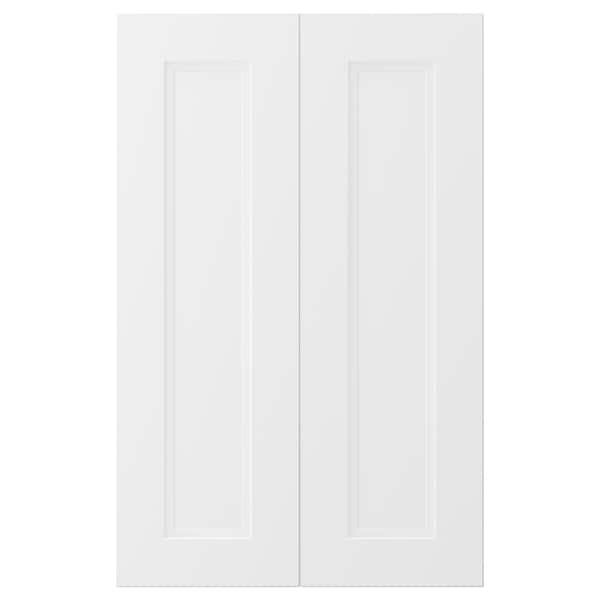 AXSTAD - 2-p door f corner base cabinet set, matt white, 26x80 cm