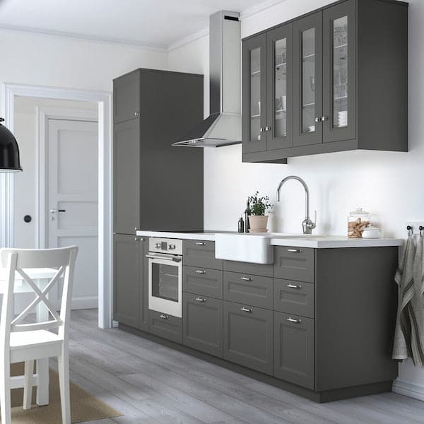 AXSTAD - 2-p door f corner base cabinet set, dark grey, 26x80 cm - best price from Maltashopper.com 70454337