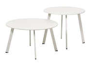 NURIO Matt white lounge table H 46 cm - Ø 60 cm - best price from Maltashopper.com CS668276