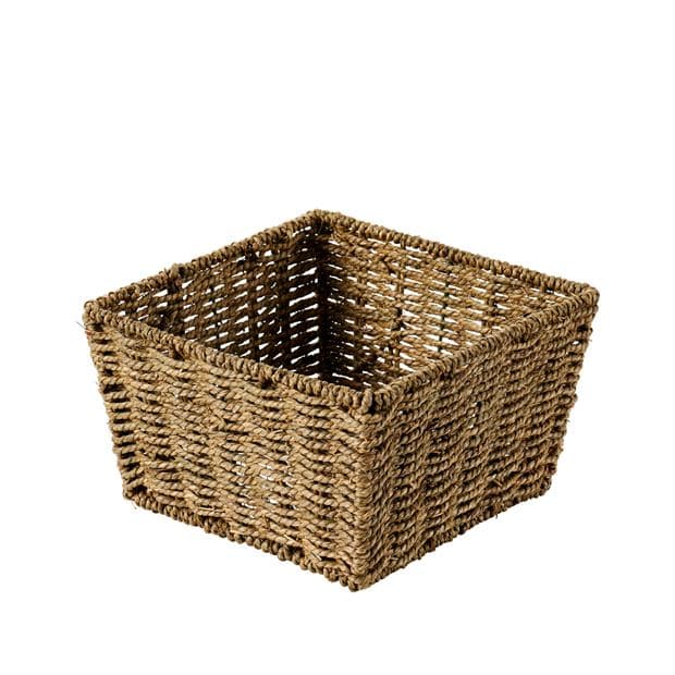 CALI SEAGRASS Natural basket H 14 x W 25 x D 25 cm - best price from Maltashopper.com CS663873