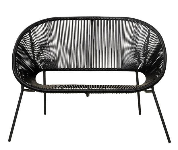 ACAPULCO Lounge bench black H 83 x W 115.5 x D 69 cm