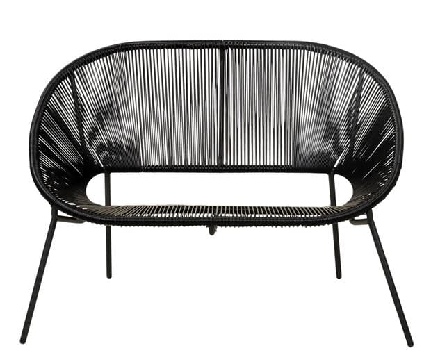 Casa ACAPULCO LOUNGE LOVESEAT BLACK