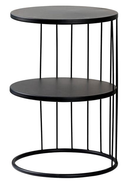 ELMER Black coffee table H 51.5 cm - Ø 35 cm - best price from Maltashopper.com CS635201