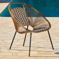 YUMA Natural lounge chair H 81.5 x W 67.5 x D 69.5 cm - best price from Maltashopper.com CS668136