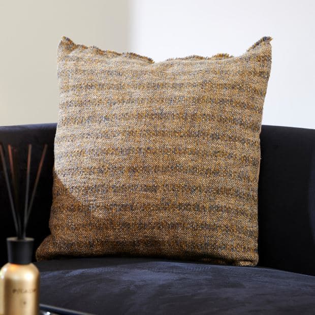 LUCIEN Light brown cushion W 50 x L 50 cm - best price from Maltashopper.com CS664825