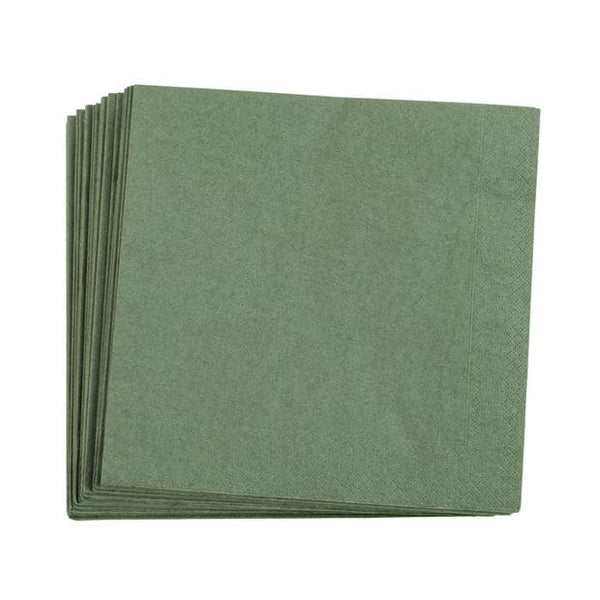 UNI Set of 20 green napkins, W 40 x L 40 cm