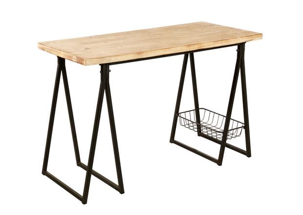 TRETO Desk black, brown H 75 x W 50 x L 120 cm - best price from Maltashopper.com CS611275