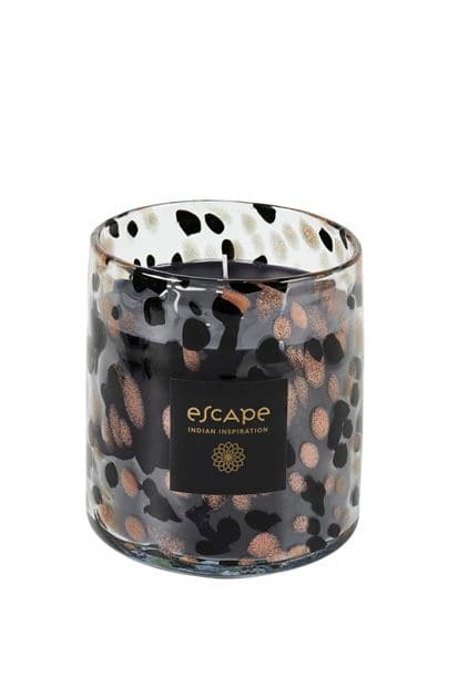 INDIAN INSPIRATION Scented candle black, copper, multicolored H 13.5 cm - Ø 12 cm - best price from Maltashopper.com CS667751