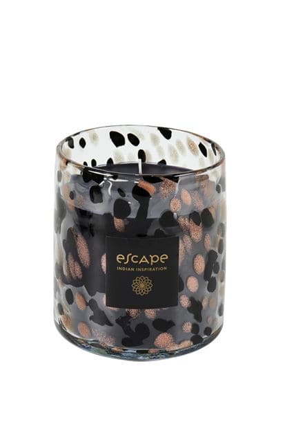 Casa ESCAPE INDIAN INSPIRATION Black, copper, multicolored scented candle, H 13,5 cm - Ø 12 cm