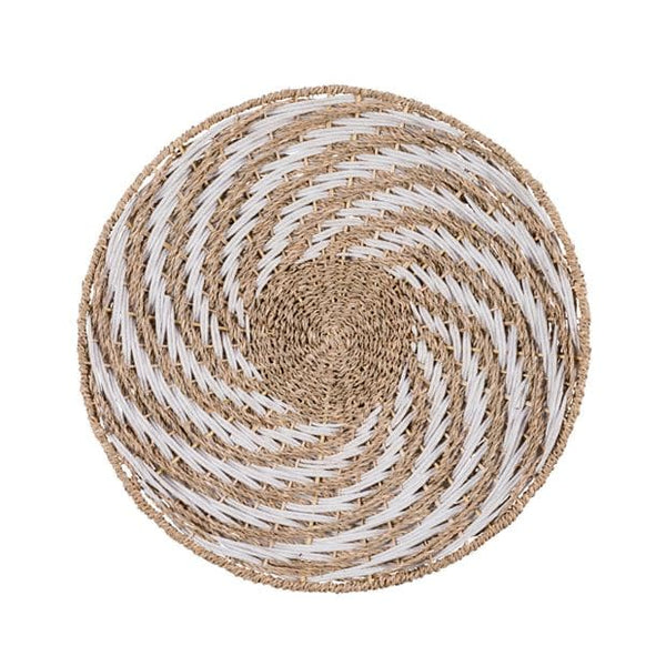 AMAZONAS Wall decoration white, natural, Ø 45 cm