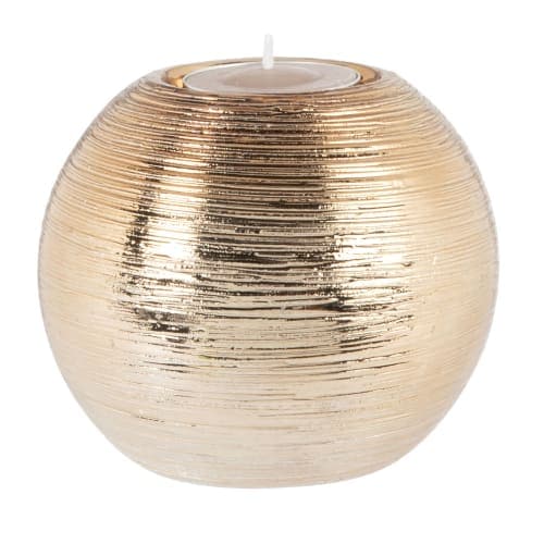 Maisons du Monde ESMERALDA - Golden dolomite photophore