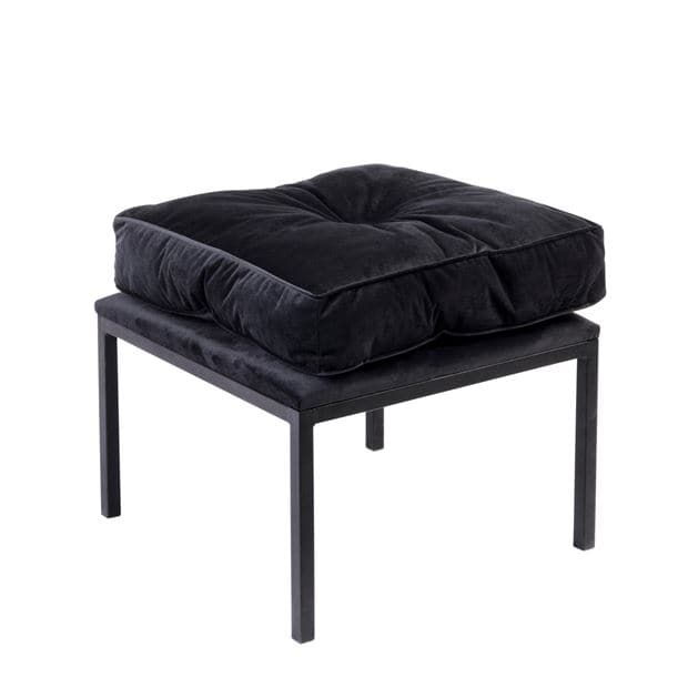Casa BUTON Black pouf H 37 x W 45 x D 45 cm