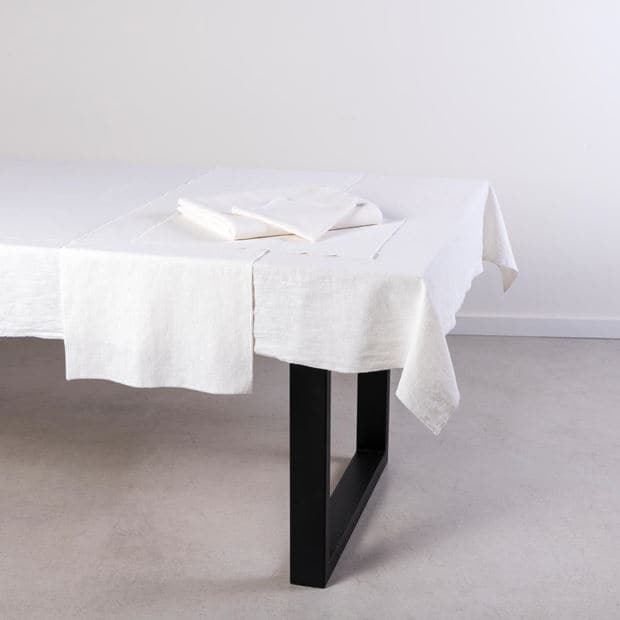 LUXALIN Natural tablecloth W 135 x L 240 cm - best price from Maltashopper.com CS623609