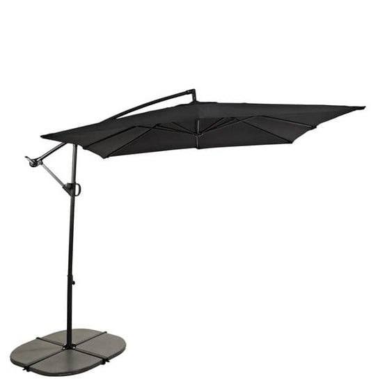 FIJI Black suspended umbrella without base H 250 x W 250 cm - best price from Maltashopper.com CS629188