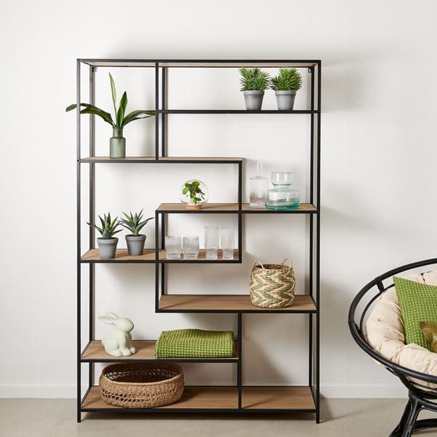 TRAPP Black wall shelf H 180 x W 120 x D 40 cm - best price from Maltashopper.com CS632625