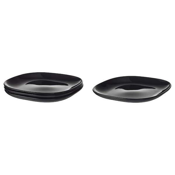 BACKIG - Plate, black, 25x25 cm - best price from Maltashopper.com 20439052
