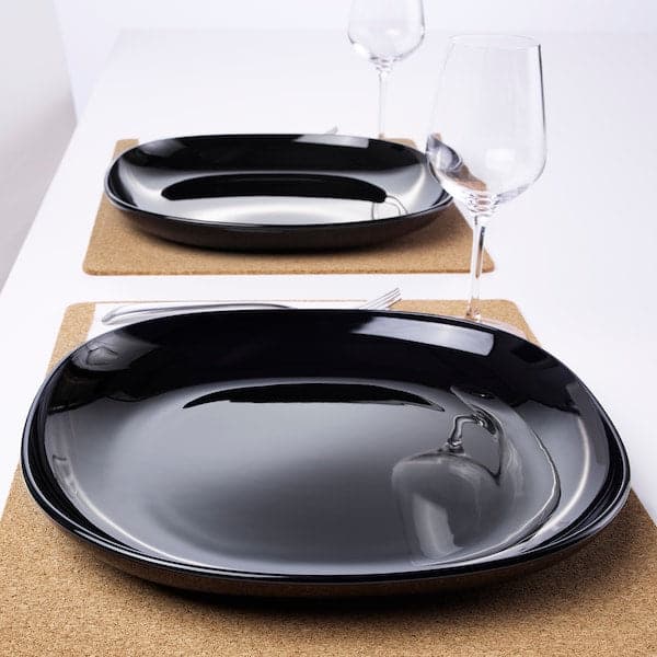 BACKIG - Plate, black, 25x25 cm - best price from Maltashopper.com 20439052